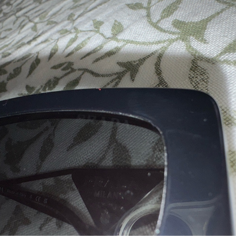 Prada Rectangle Black Sunglasses - image 8